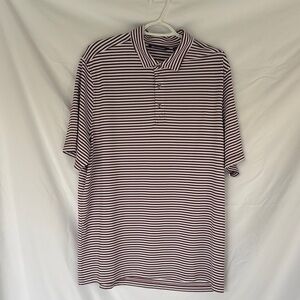 Cutter & Buck Classic Maroon and White Polo